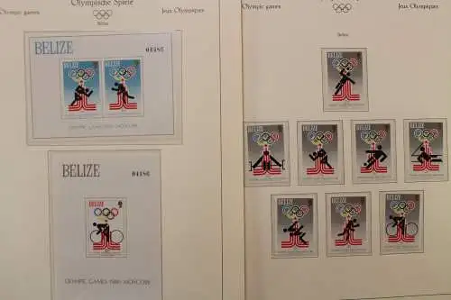 Olympische Spiele 1980, postfrische Sammlung im Vordruckalbum - 707736