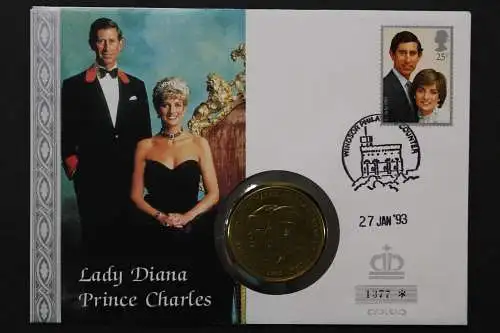 Großbriannien, Lady Diana und Prince Charles, 27.1.1993, Numisbrief - 662760