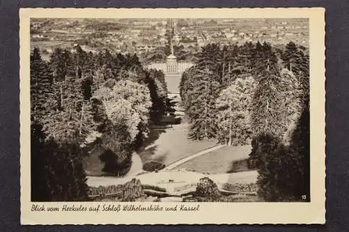 Kassel, Blick vom Herkules auf Schloß Wilhelmshöhe - 423996