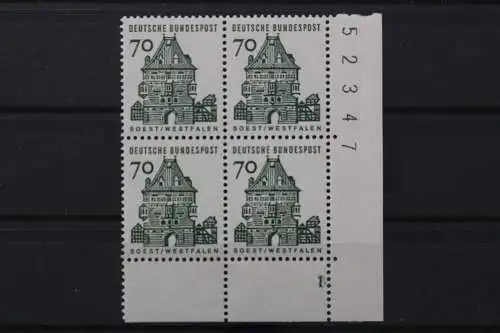 Deutschland, MiNr. 460 Viererblock Ecke rechts unten FN 1, postfrisch - 210198