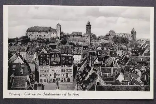 Nürnberg, Blick von der Sebalduskirche auf die Burg - 424275