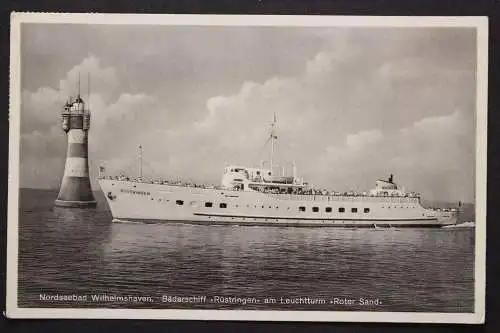 Wilhelmshaven, Bäderschiff "Rüstringen" am Leichturm "Roter Sand" - 423635