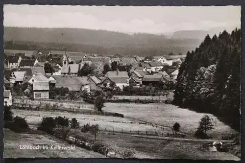 Löhbach, im Kellerwald, Kreis Frankenberg, Blick zum Ort, Kirche - 423603