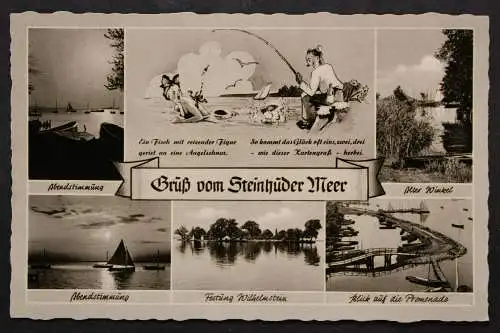 Steinhuder Meer, Karikatur Alter Winkel Festung Wilhelmstein, Promenade - 424382