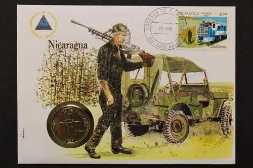 Nicaragua, Soldat, Numisbrief vom 25.6.1985 - 662690