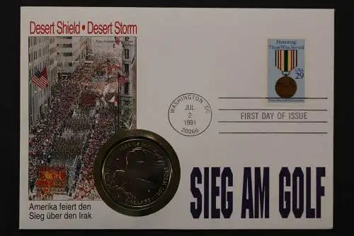 USA, Numisbrief, Sieg am Golf, 2.7.1991 - 662678