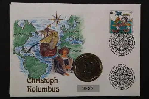 Deutschland, Numisbrief, Christoph Kolumbus, 7.5.1992 - 662740