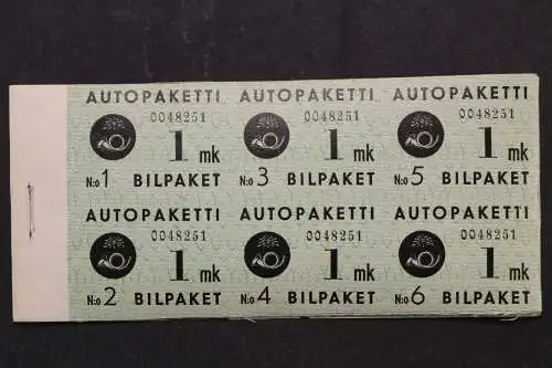 Finnland Autopaketmarken, MiNr. 1 Markenheftchen, postfrisch - 213128