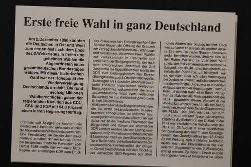 Deutschland, Numisbrief, 1. gemeinsame Wahl 2.12.1990 mit Medaille - 662755