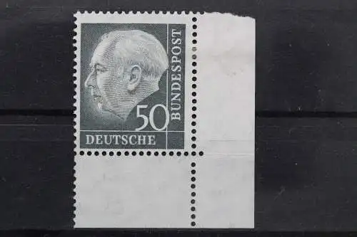 Deutschland (BRD), MiNr. 189 Ecke rechts unten, vorgefaltet, Falz - 212123