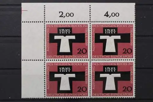 Deutschland (BRD), MiNr. 313 Viererblock Ecke links oben, postfrisch - 212471