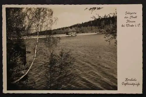 Plauen, Talsperre vopm Wasser aus gesehen - 424422