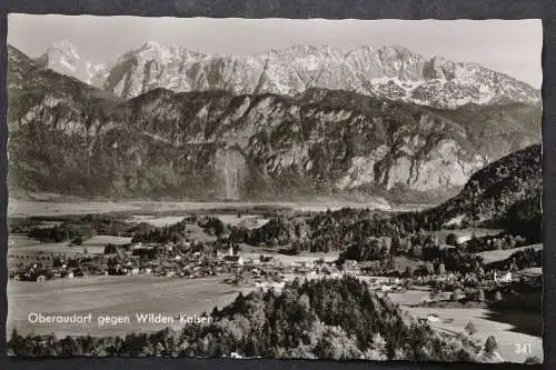 Oberaudorf, Blick zum Ort und Wilden Kaiser - 424507