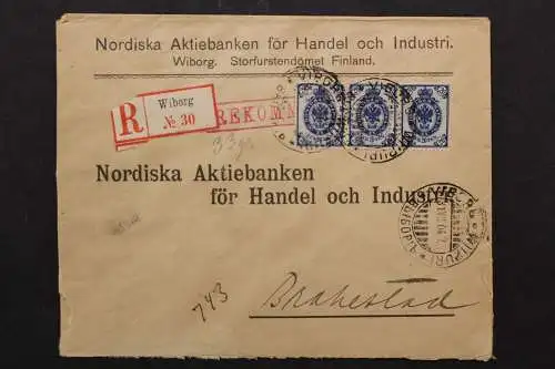 Finnland, Einschreibebeleg ab Wiborg 1904 - 512375