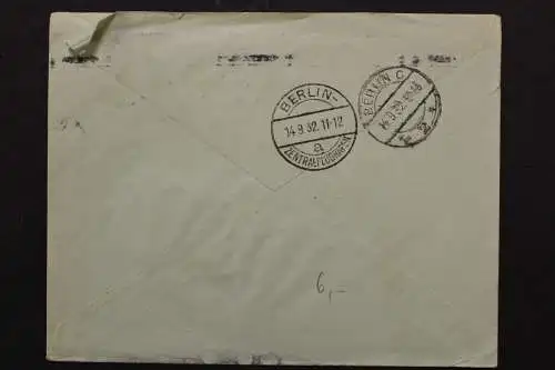 Finnland, Luftpostbeleg 1932 nach Berlin, roter Luftpoststempel - 512380