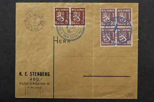 Finnland, Luftpostbeleg 1935, interessante blaue Stempel - 512383