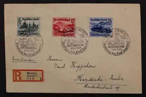 Deutsches Reich, MiNr. 695-694, Einschreibebrief ab Münster - 512396