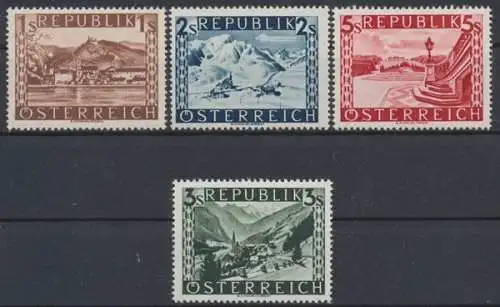 Österreich, MiNr. 767-770 II, postfrisch - 69537