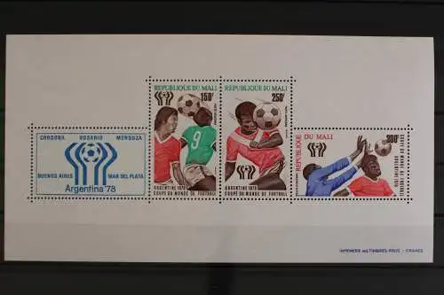 Mali, MiNr. Block 10 II, Fußball WM 1978, postfrisch - 631618