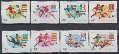 Ungarn, Fußball, MiNr. 3284-3291 A, postfrisch - 601107