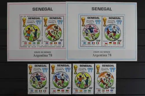 Senegal, MiNr. 671-674 + Block 31+32, Fußball WM 1978, postfrisch - 631646