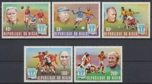 Niger, Fußball, MiNr. 593-597, postfrisch - 601113