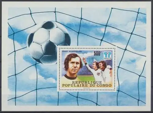 Kongo (Brazzaville), Fußball, MiNr. Block 15, postfrisch - 601063