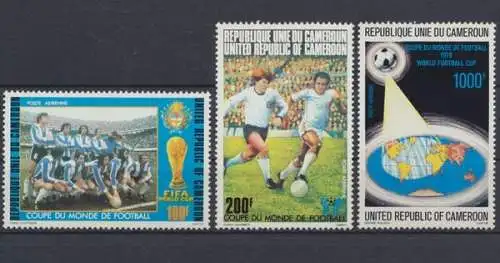 Kamerun, Fußball, MiNr. 885-887, WM 1978, postfrisch - 690014