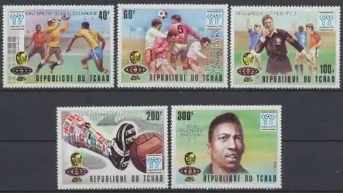 Tschad, MiNr. 841-845, Fußball WM 1978, postfrisch - 601086