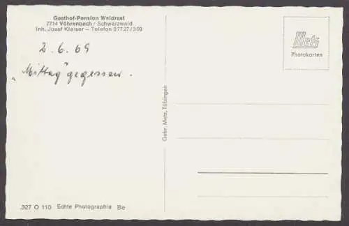 Vöhrenbach, Gasthof-Pension Waldrast, Inh. Josef Kleiser - 410044