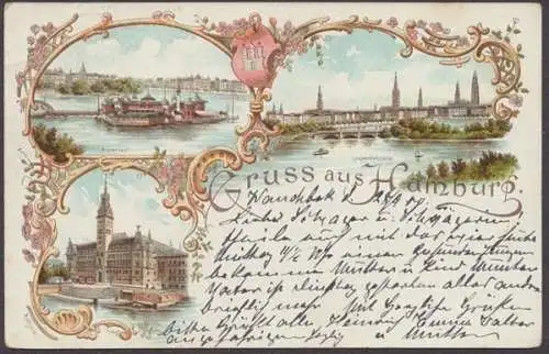 Hamburg, Alsterlust, Lombardsbrücke, Rathaus - 410291