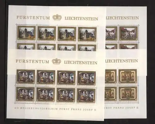 Liechtenstein, MiNr. 706-709 Kleinbögen, postfrisch - 693217