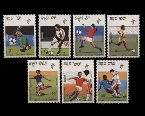 Kambodscha, Fußball, MiNr. 1089-1095, postfrisch - 692178