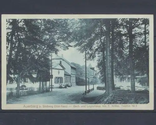 Auerberg, b. Stolberg, Gast- u. Logierhaus Inh. E. Kothe - 401259