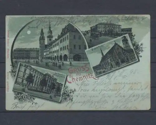 Chemnitz, St. Jacobi Kirche, Kgl. Staatsbahnhof, Kgl. Lehranstal - 401300