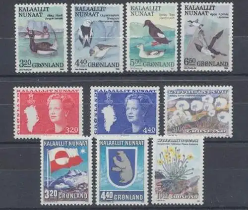 Grönland, MiNr. 189-198, Jahrgang 1989, postfrisch - 72085