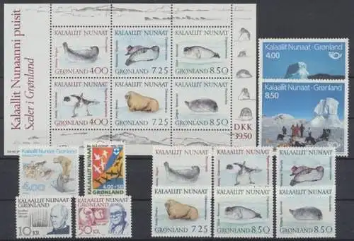 Grönland, MiNr. 211-222, Jahrgang 1991, postfrisch - 72087