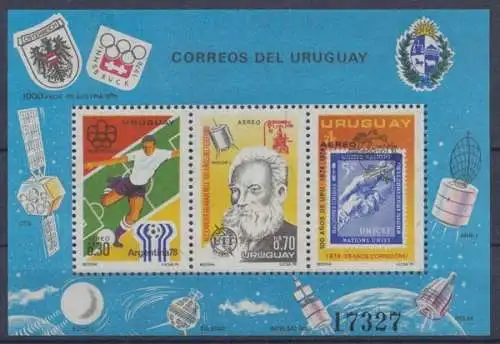 Uruguay, Fußball, MiNr. Block 29, UPU, postfrisch - 690013