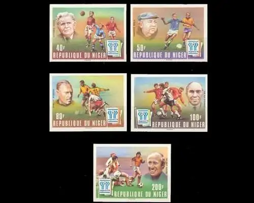 Niger, Fußball, MiNr. 593-597 B, postfrisch - 690010