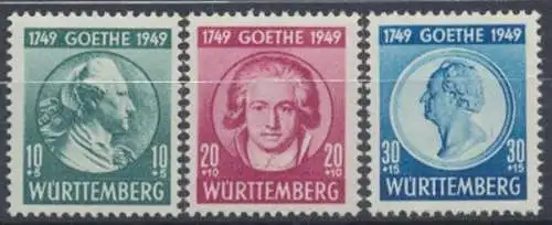 Französische Zone Württemberg, MiNr. 44-46, postfrisch - 601541