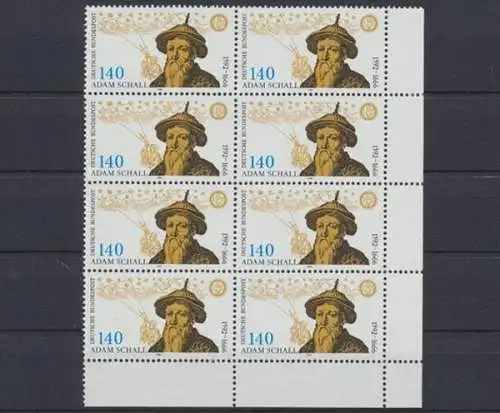 Deutschland, MiNr. 1607, 8er Block, Ecke re. unten, postfrisch - 601850