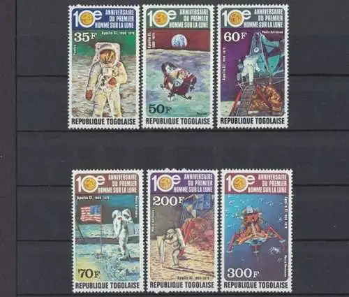 Togo, Michel Nr. 1392-1397 A, postfrisch / MNH - 603238