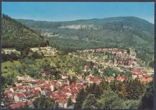 Wildbad im Schwarzwald, Blick auf dem Ort und zum Eiberg - 412277