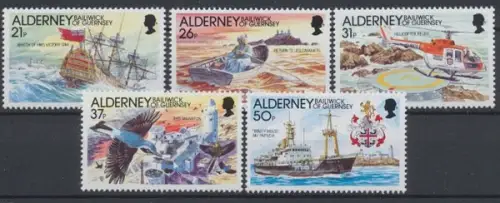 Alderney, Schiffe, MiNr. 49-53, postfrisch - 690430