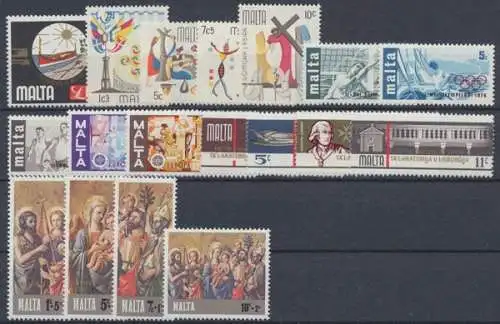 Malta, MiNr. 524-541, Jahrgang 1976, postfrisch - 603410