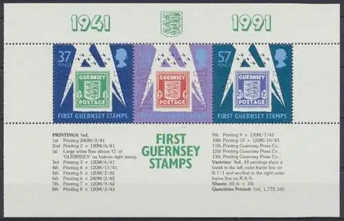 Guernsey, Michel Nr. 513-515 H-Blatt, postfrisch / MNH - 603439