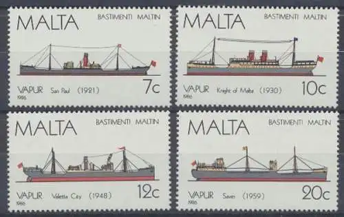 Malta, Schiffe, MiNr. 758-761, postfrisch - 603427