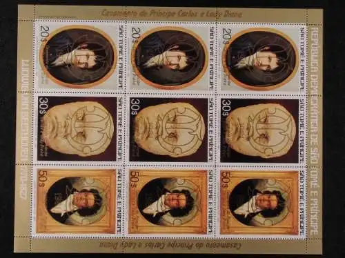 Sao Tome + Principe, Michel Nr. 700-702 b A KB, postfrisch / MNH - 690669