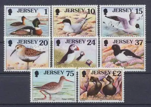 Jersey, Vögel, MiNr. 765-772, postfrisch - 610443