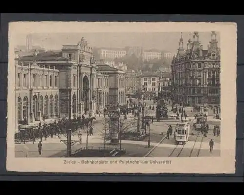 Zürich, Bahnhofplatz und Polytechnikum Universität - 402644